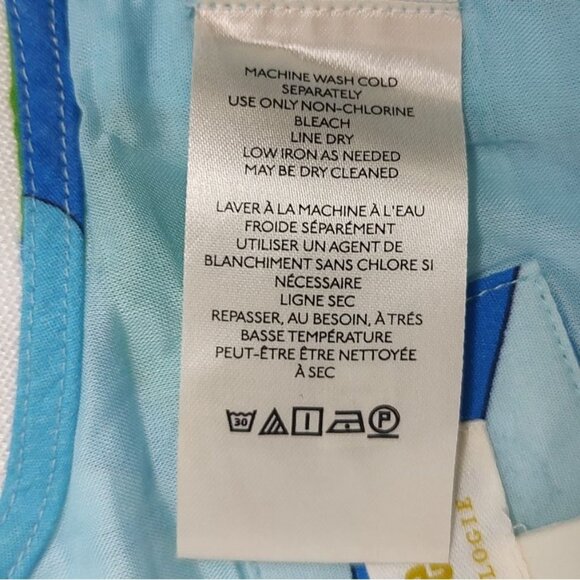 Anthropologie Maeve Top M Blue Puff Sleeve Ruffle Crop Top  V-Neck  Smocked - Picture 9 of 9